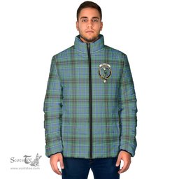 Scottish MacInnes Ancient Clan Crest Tartan Padded Jacket with Family Crest - Tartan Plaid Jacket ScotsTee Shop - Tartan Plaid - scotstee.com