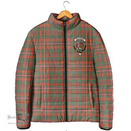 Scottish MacKinnon Ancient Clan Crest Tartan Padded Jacket with Family Crest - Tartan Plaid Jacket ScotsTee Shop - Tartan Plaid - scotstee.com