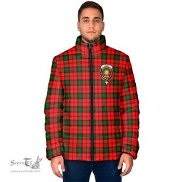 Scottish Kerr Modern Clan Crest Tartan Padded Jacket with Family Crest - Tartan Plaid Jacket ScotsTee Shop - Tartan Plaid - scotstee.com