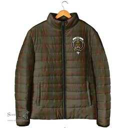 Scottish Gray Clan Crest Tartan Padded Jacket with Family Crest - Tartan Plaid Jacket ScotsTee Shop - Tartan Plaid - scotstee.com