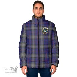 Scottish Kinnaird Clan Crest Tartan Padded Jacket with Family Crest - Tartan Plaid Jacket ScotsTee Shop - Tartan Plaid - scotstee.com