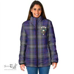 Scottish Kinnaird Clan Crest Tartan Padded Jacket with Family Crest - Tartan Plaid Jacket ScotsTee Shop - Tartan Plaid - scotstee.com