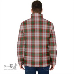 Scottish Lindsay Dress Red Clan Crest Tartan Padded Jacket with Family Crest - Tartan Plaid Jacket ScotsTee Shop - Tartan Plaid - scotstee.com