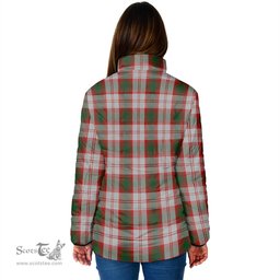Scottish Lindsay Dress Red Clan Crest Tartan Padded Jacket with Family Crest - Tartan Plaid Jacket ScotsTee Shop - Tartan Plaid - scotstee.com