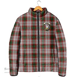 Scottish Lindsay Dress Red Clan Crest Tartan Padded Jacket with Family Crest - Tartan Plaid Jacket ScotsTee Shop - Tartan Plaid - scotstee.com