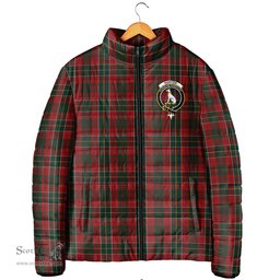 Scottish Hunter USA Clan Crest Tartan Padded Jacket with Family Crest - Tartan Plaid Jacket ScotsTee Shop - Tartan Plaid - scotstee.com