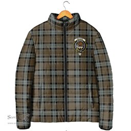 Scottish Graham of Menteith Weathered Clan Crest Tartan Padded Jacket with Family Crest - Tartan Plaid Jacket ScotsTee Shop - Tartan Plaid - scotstee.com