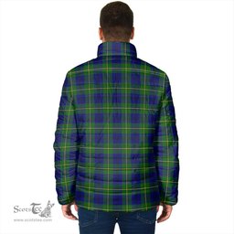 Scottish Johnstone-Johnston Modern Clan Crest Tartan Padded Jacket with Family Crest - Tartan Plaid Jacket ScotsTee Shop - Tartan Plaid - scotstee.com