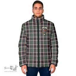 Scottish Innes Dress Clan Crest Tartan Padded Jacket with Family Crest - Tartan Plaid Jacket ScotsTee Shop - Tartan Plaid - scotstee.com