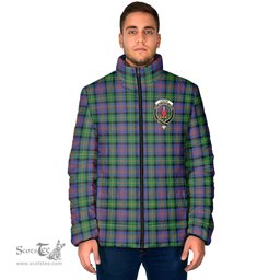Scottish Logan Ancient Clan Crest Tartan Padded Jacket with Family Crest - Tartan Plaid Jacket ScotsTee Shop - Tartan Plaid - scotstee.com