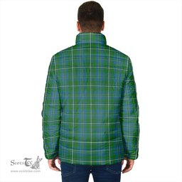 Scottish Hay Hunting Clan Crest Tartan Padded Jacket with Family Crest - Tartan Plaid Jacket ScotsTee Shop - Tartan Plaid - scotstee.com