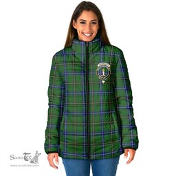 Scottish Henderson Modern Clan Crest Tartan Padded Jacket with Family Crest - Tartan Plaid Jacket ScotsTee Shop - Tartan Plaid - scotstee.com