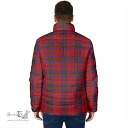 Scottish Leslie Red Clan Crest Tartan Padded Jacket with Family Crest - Tartan Plaid Jacket ScotsTee Shop - Tartan Plaid - scotstee.com