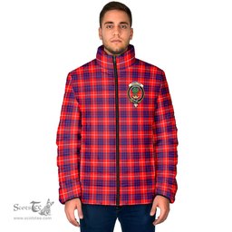 Scottish Hamilton Modern Clan Crest Tartan Padded Jacket with Family Crest - Tartan Plaid Jacket ScotsTee Shop - Tartan Plaid - scotstee.com