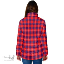 Scottish Hamilton Modern Clan Crest Tartan Padded Jacket with Family Crest - Tartan Plaid Jacket ScotsTee Shop - Tartan Plaid - scotstee.com