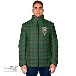 Scottish Kennedy Clan Crest Tartan Padded Jacket with Family Crest - Tartan Plaid Jacket ScotsTee Shop - Tartan Plaid - scotstee.com