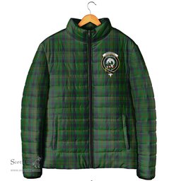 Scottish Kennedy Clan Crest Tartan Padded Jacket with Family Crest - Tartan Plaid Jacket ScotsTee Shop - Tartan Plaid - scotstee.com