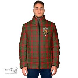 Scottish MacKintosh Red Clan Crest Tartan Padded Jacket with Family Crest - Tartan Plaid Jacket ScotsTee Shop - Tartan Plaid - scotstee.com