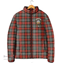 Scottish MacLachlan Weathered Clan Crest Tartan Padded Jacket with Family Crest - Tartan Plaid Jacket ScotsTee Shop - Tartan Plaid - scotstee.com