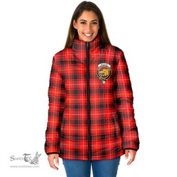 Scottish MacIver Modern Clan Crest Tartan Padded Jacket with Family Crest - Tartan Plaid Jacket ScotsTee Shop - Tartan Plaid - scotstee.com
