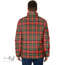 Scottish Lyle Clan Crest Tartan Padded Jacket with Family Crest - Tartan Plaid Jacket ScotsTee Shop - Tartan Plaid - scotstee.com