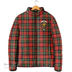 Scottish Lyle Clan Crest Tartan Padded Jacket with Family Crest - Tartan Plaid Jacket ScotsTee Shop - Tartan Plaid - scotstee.com