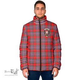Scottish MacFarlane Modern Clan Crest Tartan Padded Jacket with Family Crest - Tartan Plaid Jacket ScotsTee Shop - Tartan Plaid - scotstee.com