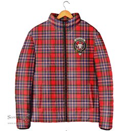 Scottish MacFarlane Modern Clan Crest Tartan Padded Jacket with Family Crest - Tartan Plaid Jacket ScotsTee Shop - Tartan Plaid - scotstee.com
