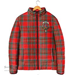 Scottish MacBain Clan Crest Tartan Padded Jacket with Family Crest - Tartan Plaid Jacket ScotsTee Shop - Tartan Plaid - scotstee.com