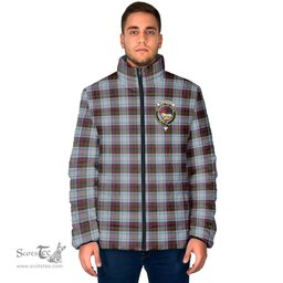 Scottish MacDonald Dress Ancient Clan Crest Tartan Padded Jacket with Family Crest - Tartan Plaid Jacket ScotsTee Shop - Tartan Plaid - scotstee.com