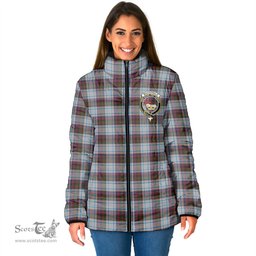 Scottish MacDonald Dress Ancient Clan Crest Tartan Padded Jacket with Family Crest - Tartan Plaid Jacket ScotsTee Shop - Tartan Plaid - scotstee.com