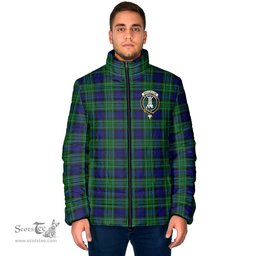 Scottish MacCallum Modern Clan Crest Tartan Padded Jacket with Family Crest - Tartan Plaid Jacket ScotsTee Shop - Tartan Plaid - scotstee.com