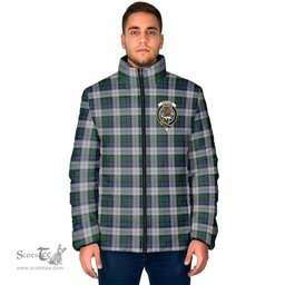 Scottish Graham Dress Clan Crest Tartan Padded Jacket with Family Crest - Tartan Plaid Jacket ScotsTee Shop - Tartan Plaid - scotstee.com