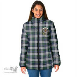 Scottish Graham Dress Clan Crest Tartan Padded Jacket with Family Crest - Tartan Plaid Jacket ScotsTee Shop - Tartan Plaid - scotstee.com