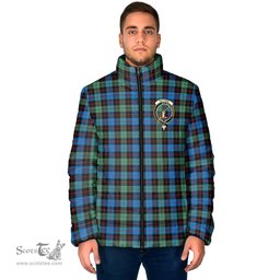 Scottish Guthrie Ancient Clan Crest Tartan Padded Jacket with Family Crest - Tartan Plaid Jacket ScotsTee Shop - Tartan Plaid - scotstee.com