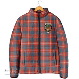 Scottish Hamilton Ancient Clan Crest Tartan Padded Jacket with Family Crest - Tartan Plaid Jacket ScotsTee Shop - Tartan Plaid - scotstee.com