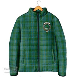 Scottish Irvine of Bonshaw Clan Crest Tartan Padded Jacket with Family Crest - Tartan Plaid Jacket ScotsTee Shop - Tartan Plaid - scotstee.com