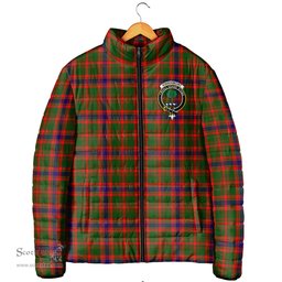 Scottish Kinninmont Clan Crest Tartan Padded Jacket with Family Crest - Tartan Plaid Jacket ScotsTee Shop - Tartan Plaid - scotstee.com