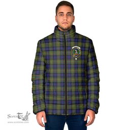 Scottish MacLaren Modern Clan Crest Tartan Padded Jacket with Family Crest - Tartan Plaid Jacket ScotsTee Shop - Tartan Plaid - scotstee.com