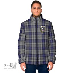 Scottish Napier Clan Crest Tartan Padded Jacket with Family Crest - Tartan Plaid Jacket ScotsTee Shop - Tartan Plaid - scotstee.com