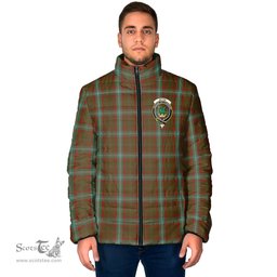 Scottish Seton Hunting Clan Crest Tartan Padded Jacket with Family Crest - Tartan Plaid Jacket ScotsTee Shop - Tartan Plaid - scotstee.com
