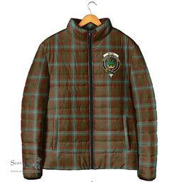 Scottish Seton Hunting Clan Crest Tartan Padded Jacket with Family Crest - Tartan Plaid Jacket ScotsTee Shop - Tartan Plaid - scotstee.com