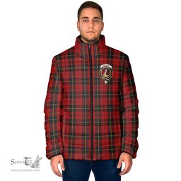 Scottish Wallace Clan Crest Tartan Padded Jacket with Family Crest - Tartan Plaid Jacket ScotsTee Shop - Tartan Plaid - scotstee.com