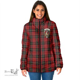 Scottish Wallace Clan Crest Tartan Padded Jacket with Family Crest - Tartan Plaid Jacket ScotsTee Shop - Tartan Plaid - scotstee.com