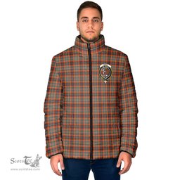 Scottish Innes Ancient Clan Crest Tartan Padded Jacket with Family Crest - Tartan Plaid Jacket ScotsTee Shop - Tartan Plaid - scotstee.com