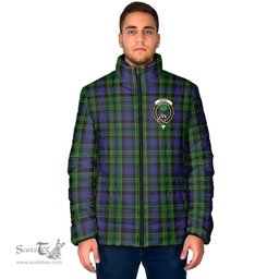 Scottish Mowat Clan Crest Tartan Padded Jacket with Family Crest - Tartan Plaid Jacket ScotsTee Shop - Tartan Plaid - scotstee.com