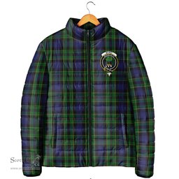 Scottish Mowat Clan Crest Tartan Padded Jacket with Family Crest - Tartan Plaid Jacket ScotsTee Shop - Tartan Plaid - scotstee.com