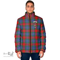 Scottish Mar Clan Crest Tartan Padded Jacket with Family Crest - Tartan Plaid Jacket ScotsTee Shop - Tartan Plaid - scotstee.com