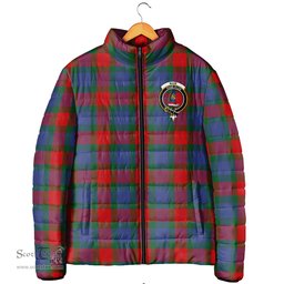 Scottish Mar Clan Crest Tartan Padded Jacket with Family Crest - Tartan Plaid Jacket ScotsTee Shop - Tartan Plaid - scotstee.com