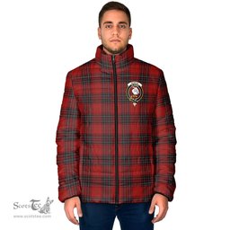 Scottish Wemyss Clan Crest Tartan Padded Jacket with Family Crest - Tartan Plaid Jacket ScotsTee Shop - Tartan Plaid - scotstee.com